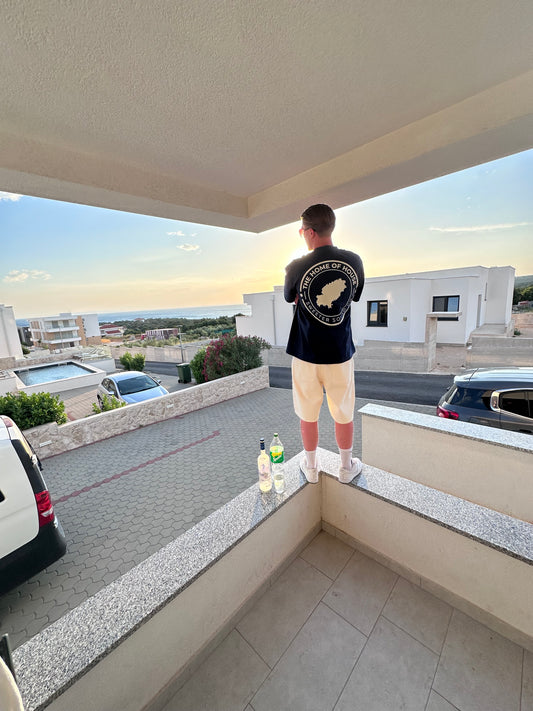 Cream On Navy Ibiza Tee